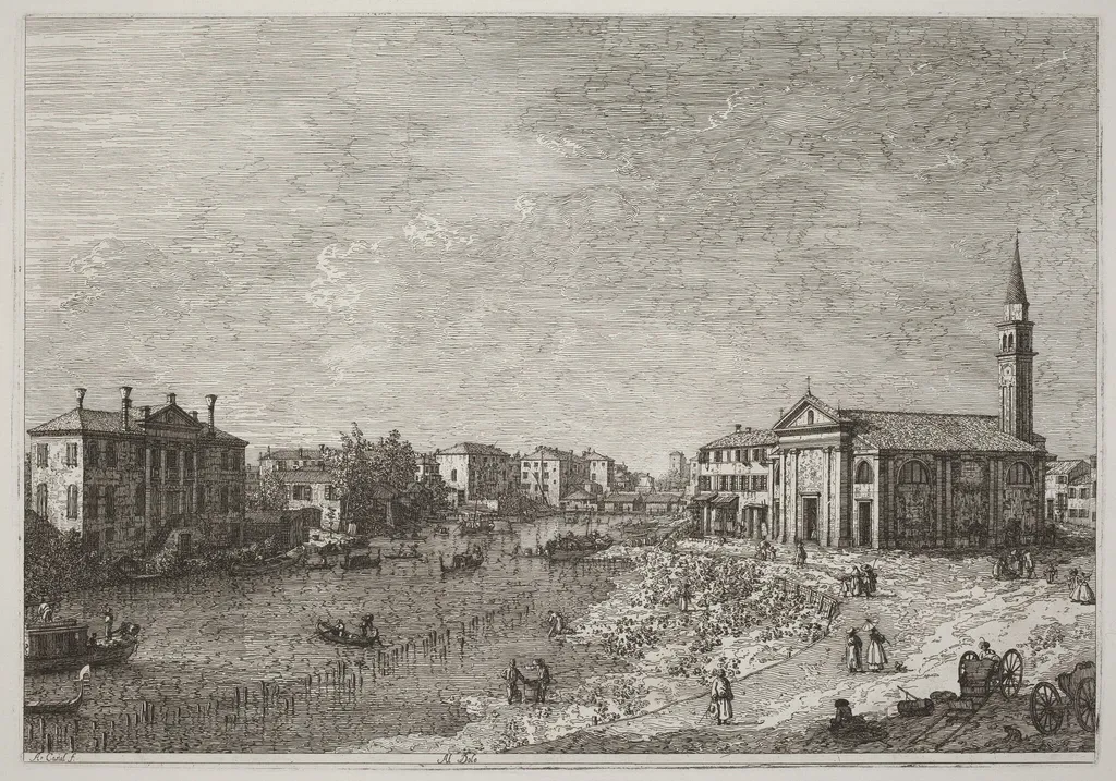 Al Dolo, by Canaletto, ink, 1740
