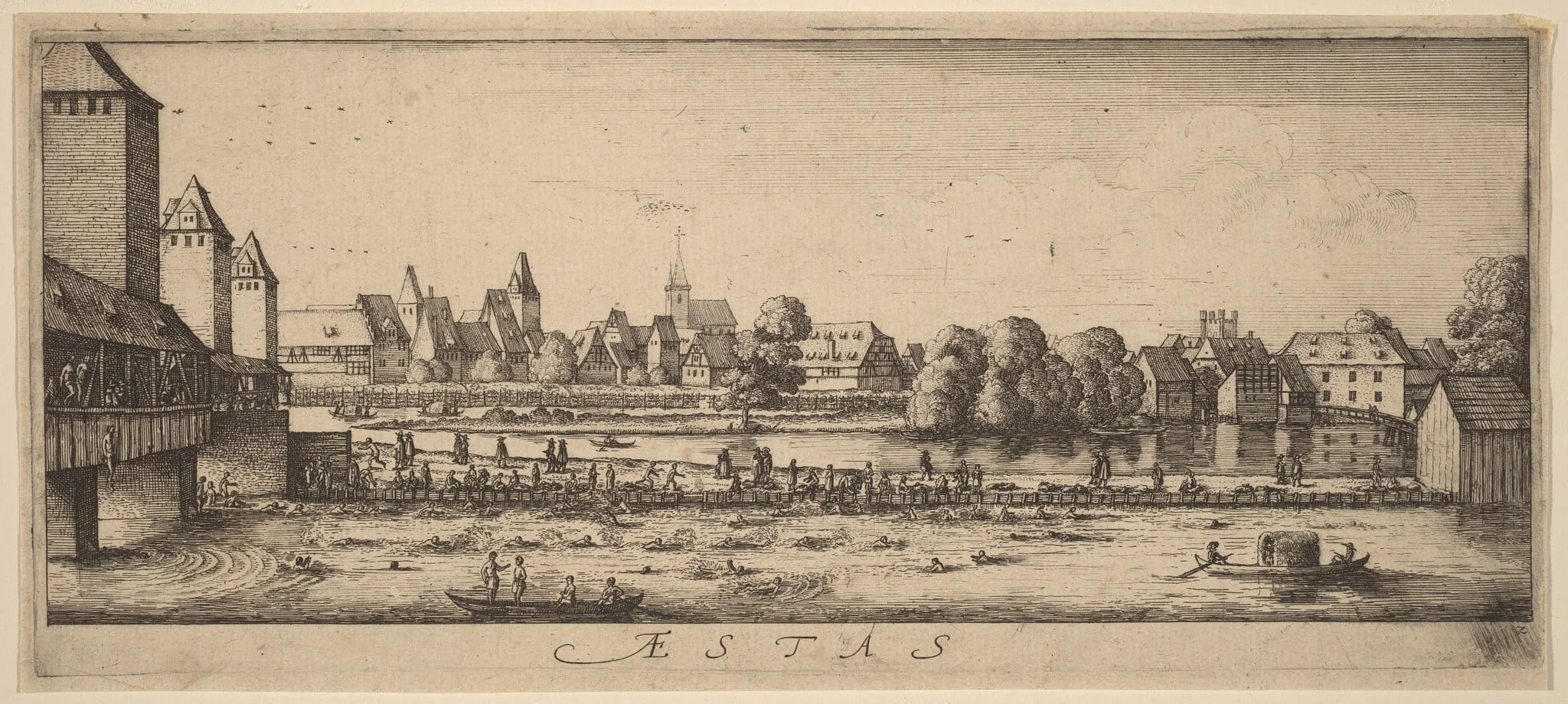Summer: The Bathing Place, detail