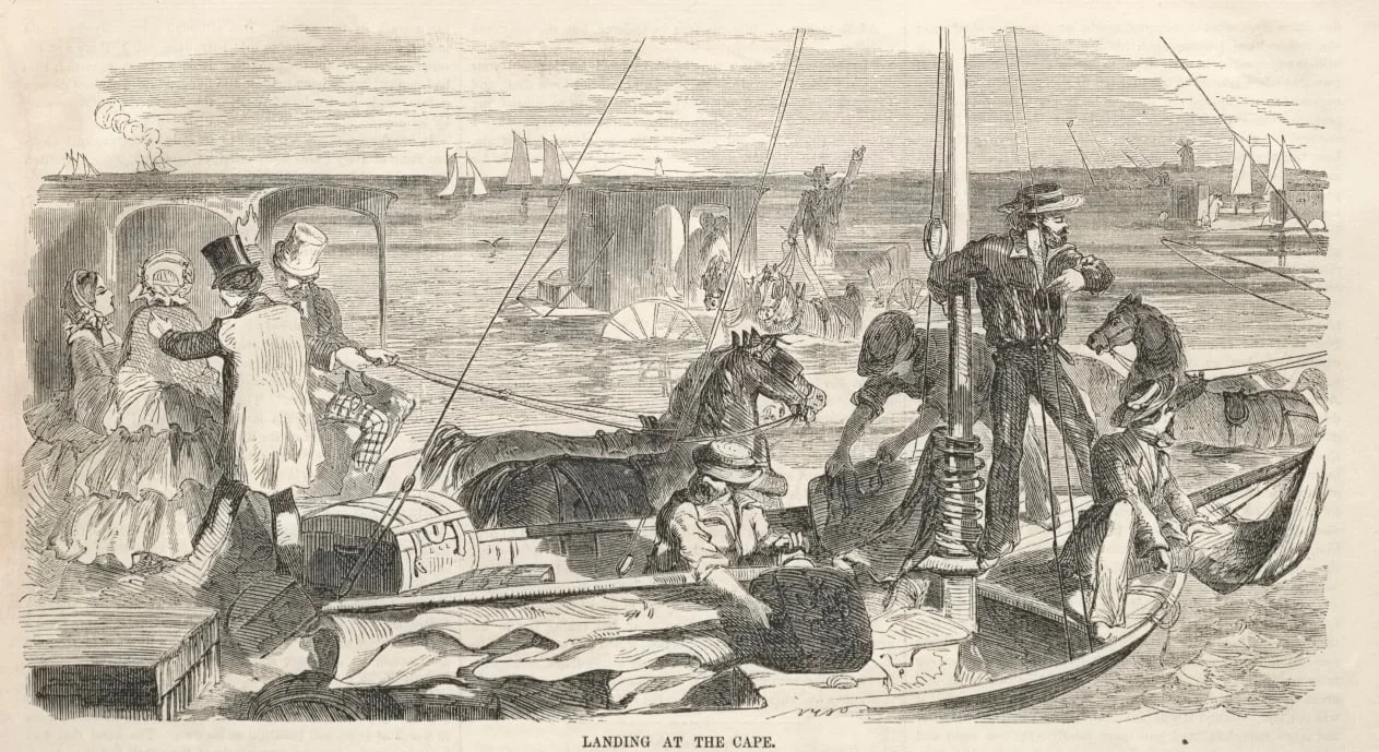 Camp Meeting Sketches: Landing at the Cape, detail