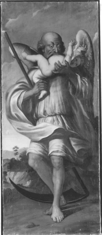 Saturn. the God of Time, devouring his own child, detail