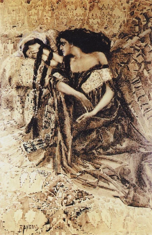 Tamara and the Demon, detail