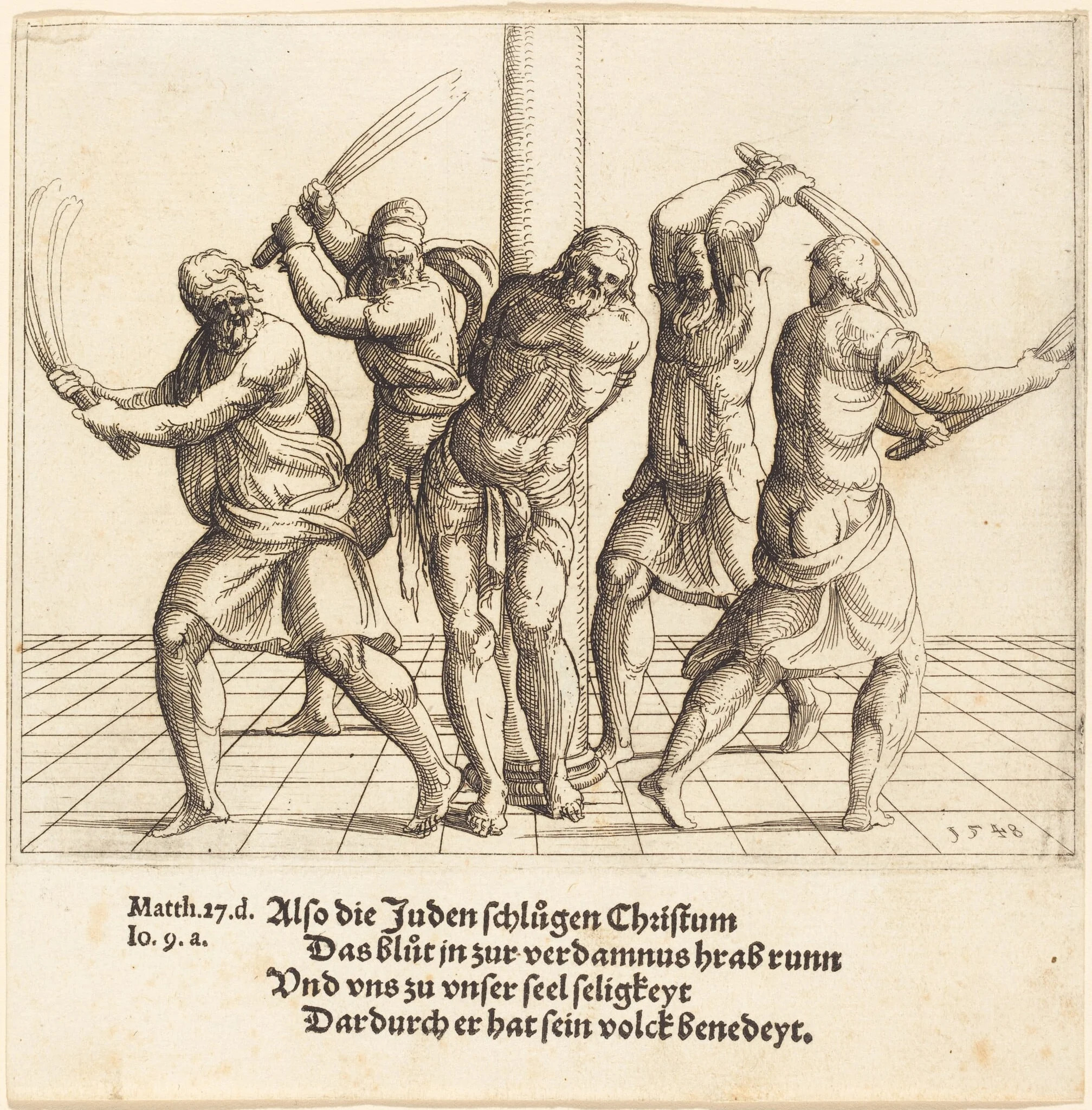 The Flagellation, detail