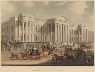 The Royal Mails Departure from the General Post Office, London, by James Pollard, ink, 1830