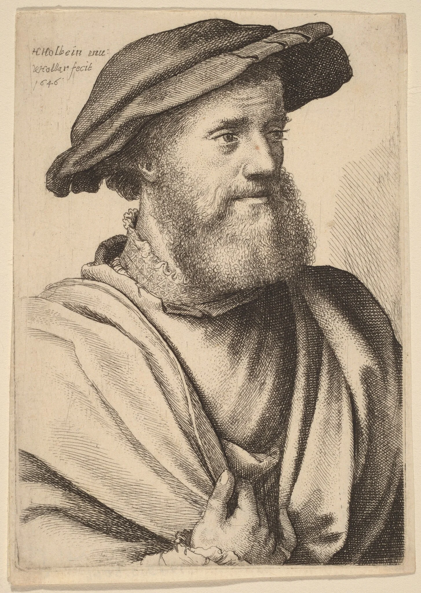 Man with Beard Looking Right (Hans Holbein?), detail