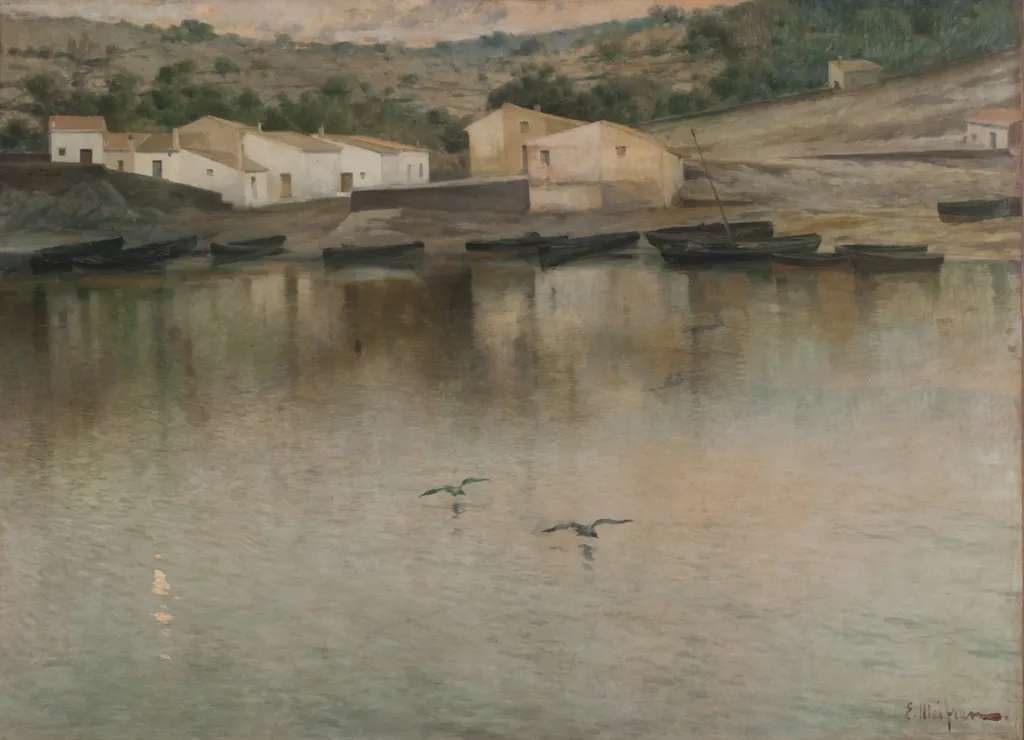 Silence, by Eliseo Meifrén y Roig, oil, 1900