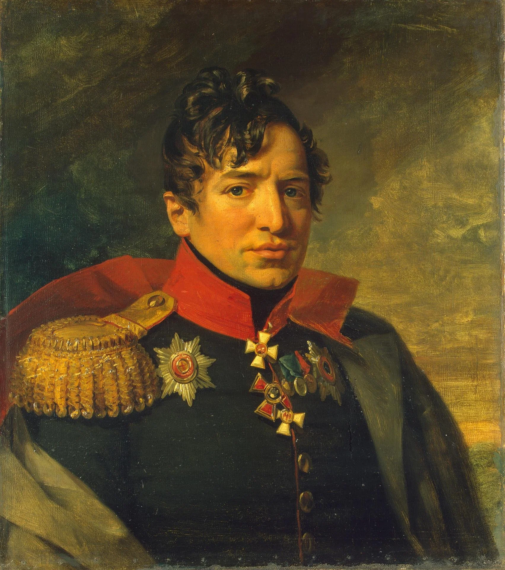 Portrait of Pyotr A. Kikin (1775-1834), detail