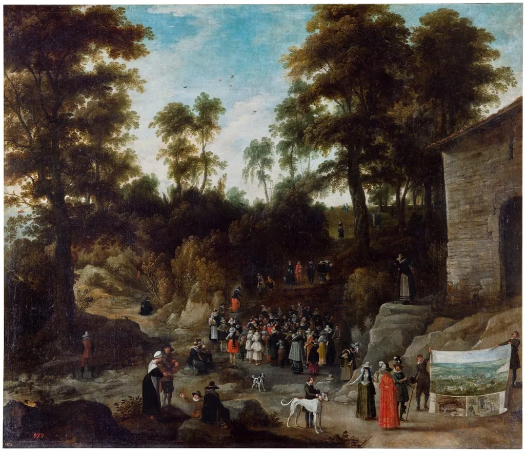 The Waters of Spa, by Jan Wildens, oil, 1700