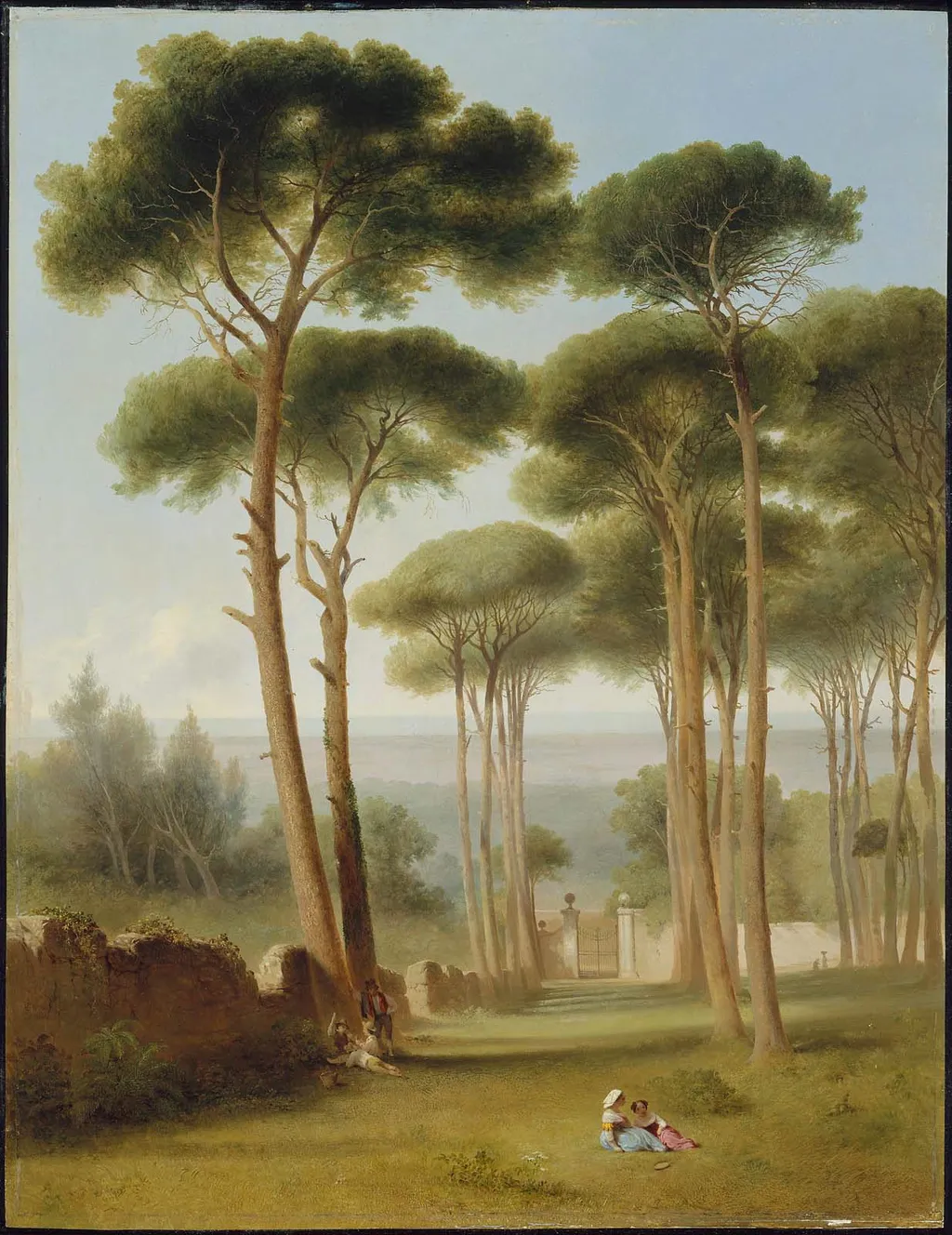 Pines of the Villa Barberini, by John Gadsby Chapman, oil, 1856