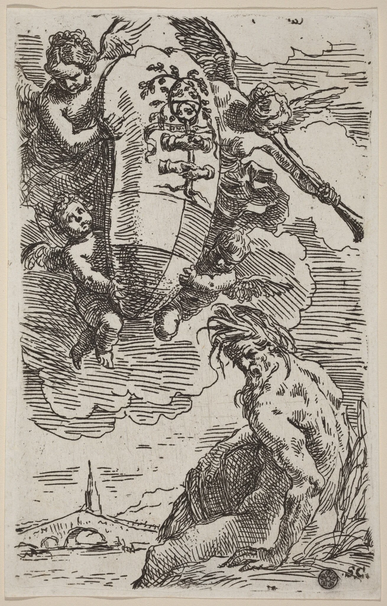 Frontispiece with Coat of Arms, detail