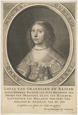 Princess Louisa, Daughter of Henry Frederick, by Crispyn van den Queboorn, ink, 1628