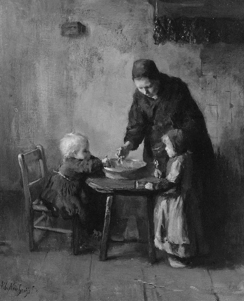 Mid-day Meal, by Albert Neuhuys, unspecified, 1889