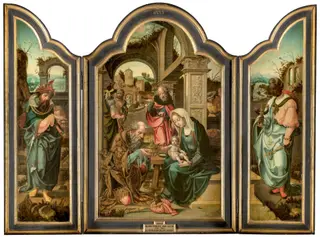 The Adoration of the Magi, by Pieter Coecke van Aelst, oil, 1530