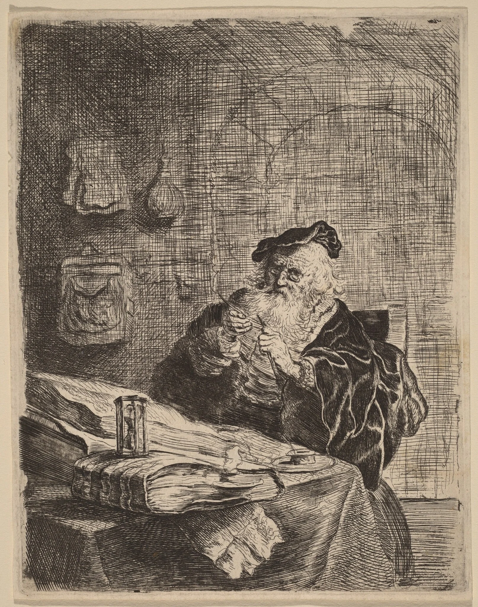 Man with a Penknife, detail