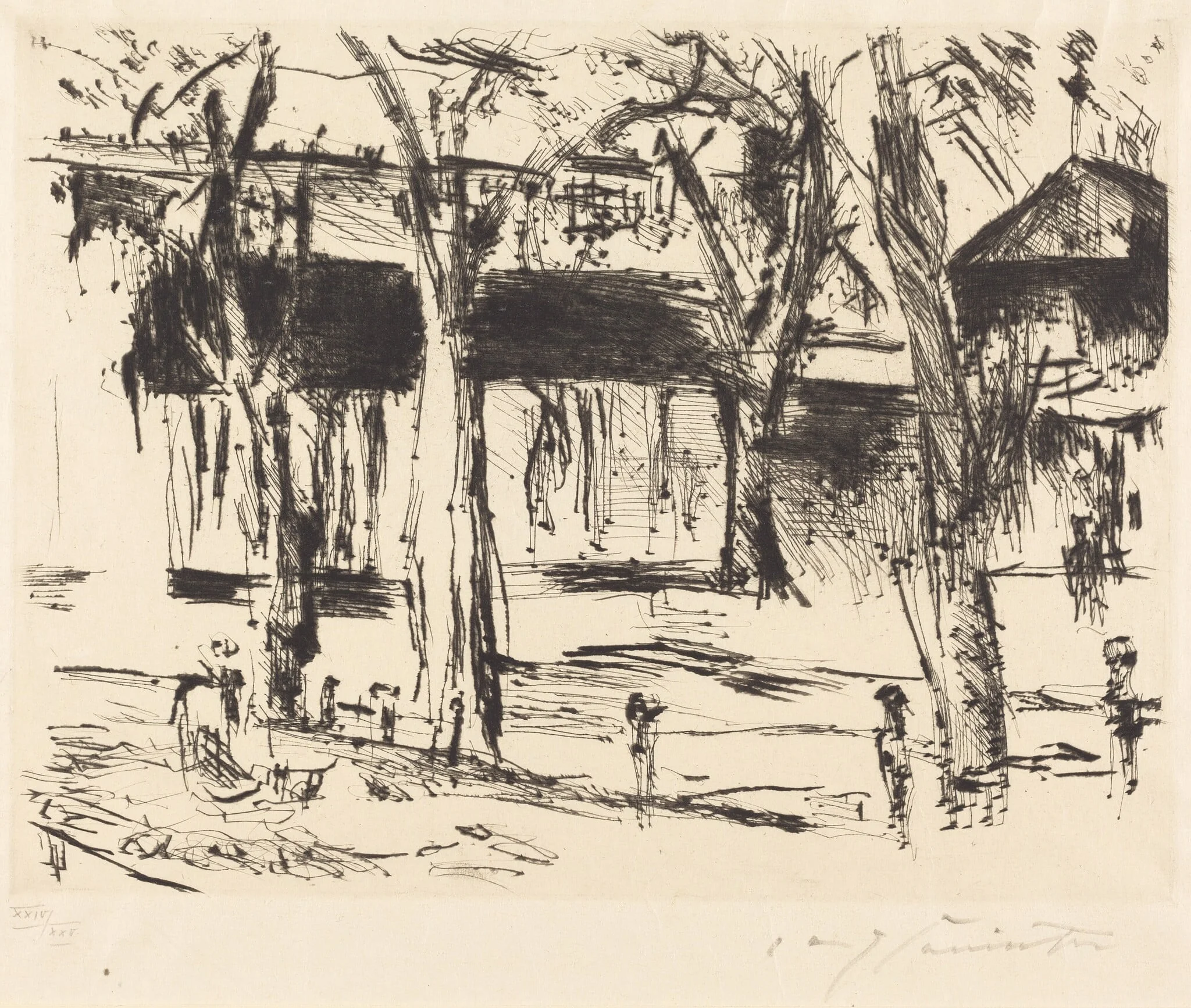 Bahnhof Tiergarten (Court with Trees), detail