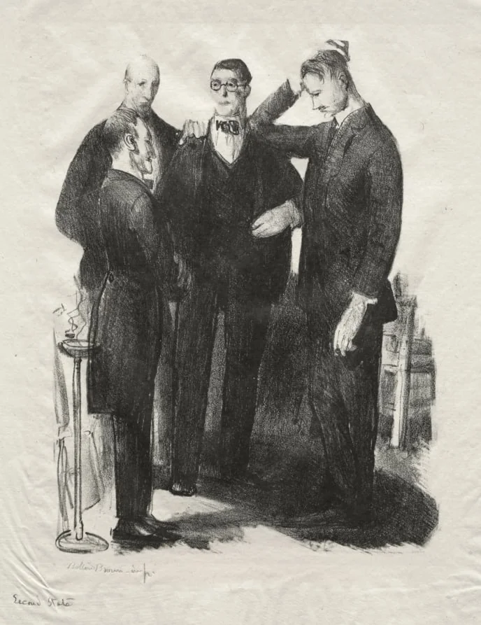Four Friends, first state, detail