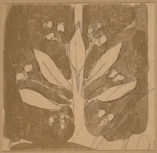 Study for a Border Design, by Charles Sprague Pearce, graphite, 1894