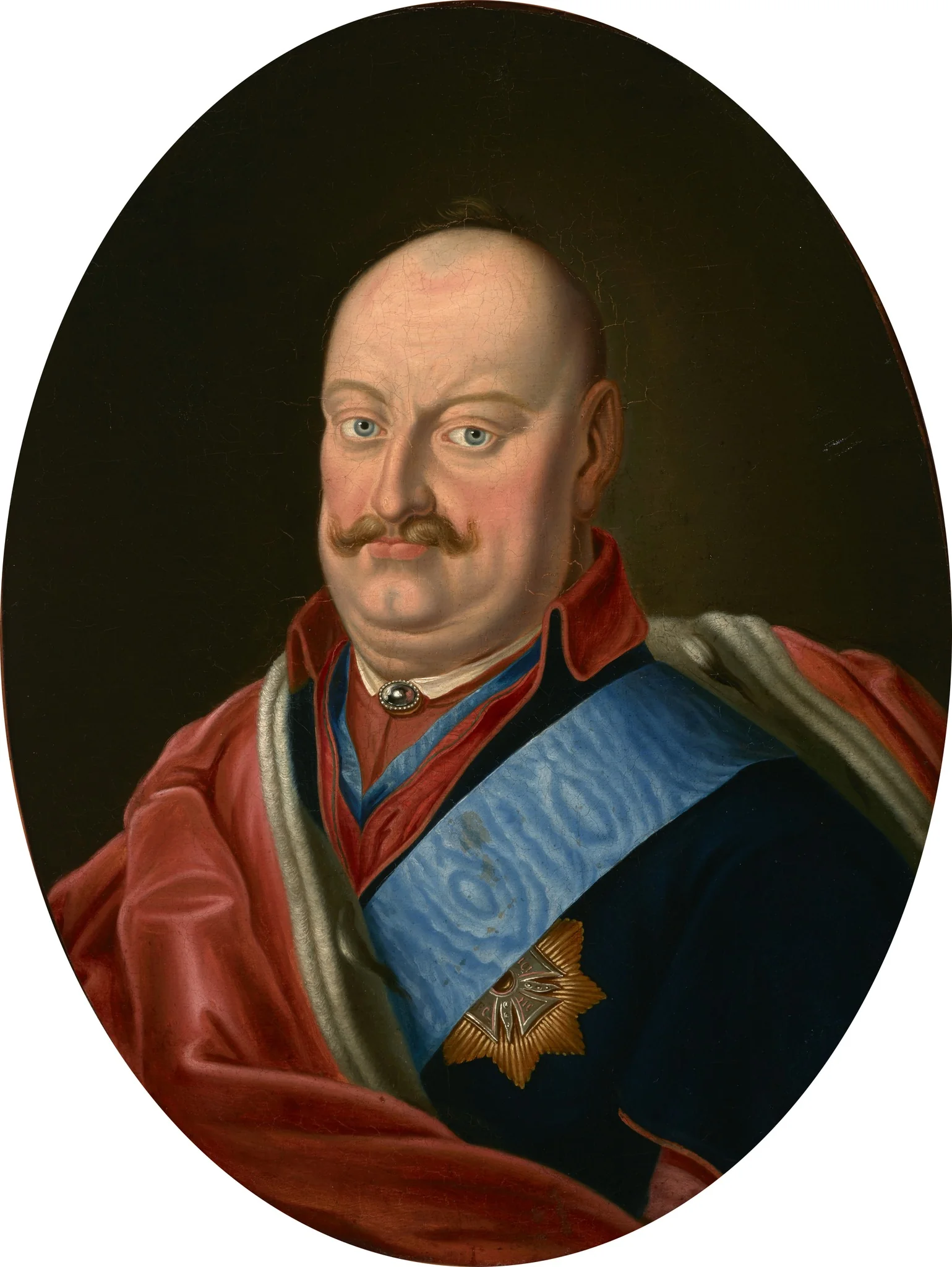 Portret Karola Radziwiłła "Panie Kochanku", wojewody wileńskiego (1734-1790) (uproszczona kopia portretu wykonanego przez K. Aleksandrowicza), detail