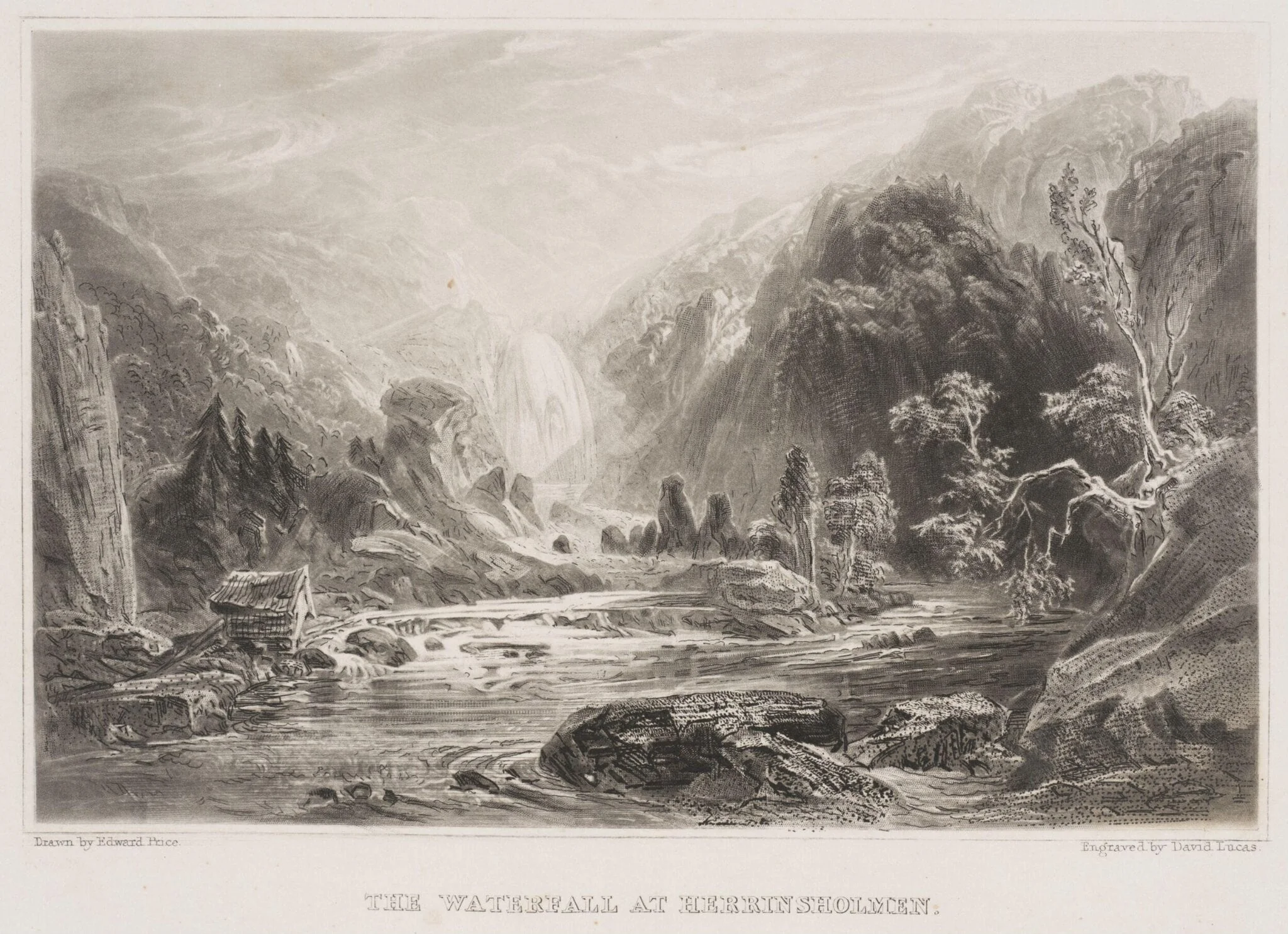 The Waterfall at Herrinsholmen, detail