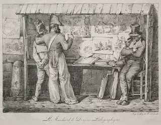 The Lithograph Dealer, by Nicolas Toussaint Charlet, 1819