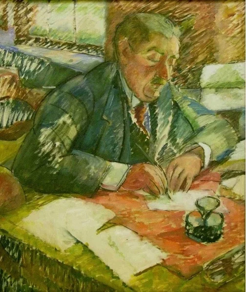 Porträt August Wilhelm Hunzinger, detail