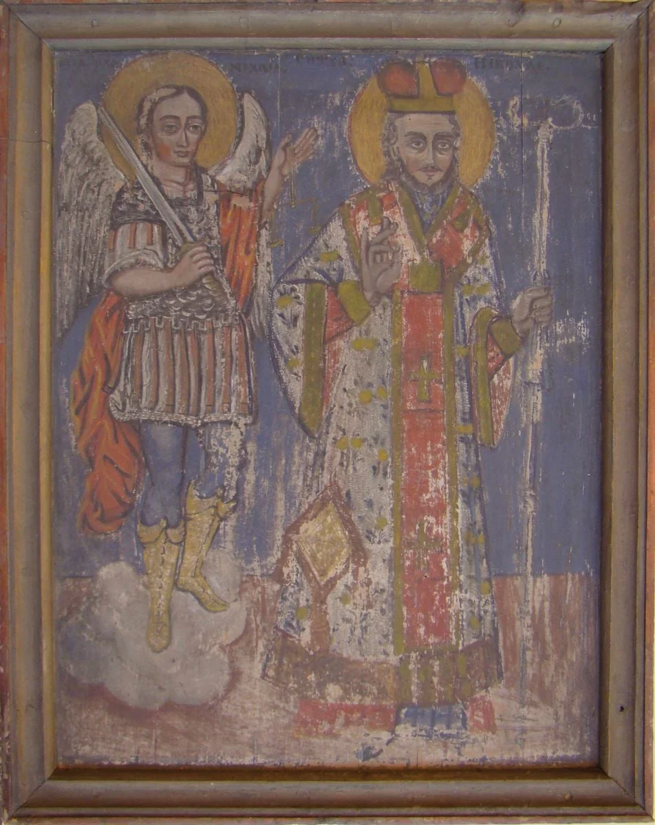 Arhanghelul Mihail și Sf. Nicolae, detail