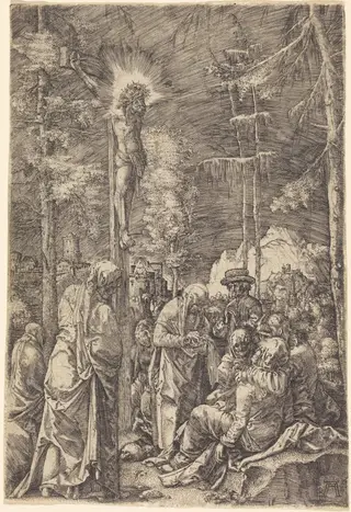 The Large Crucifixion, by Albrecht Altdorfer, ink, 1516
