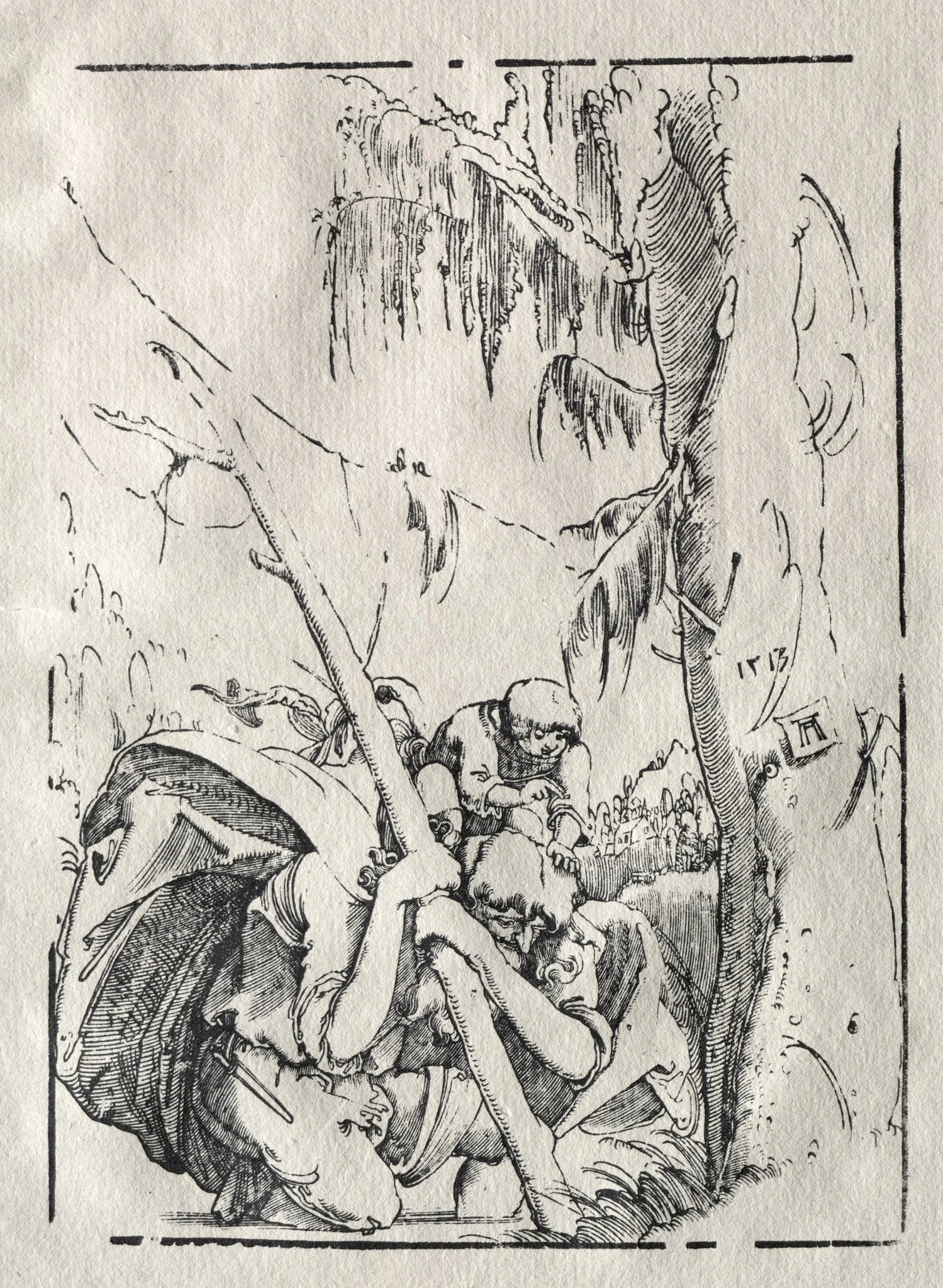 St. Christopher Crossing the Water with Christ on his Shoulders, detail