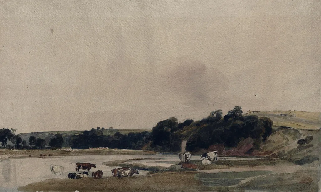 Hoveringham-on-Trent, by Peter De Wint, watercolor