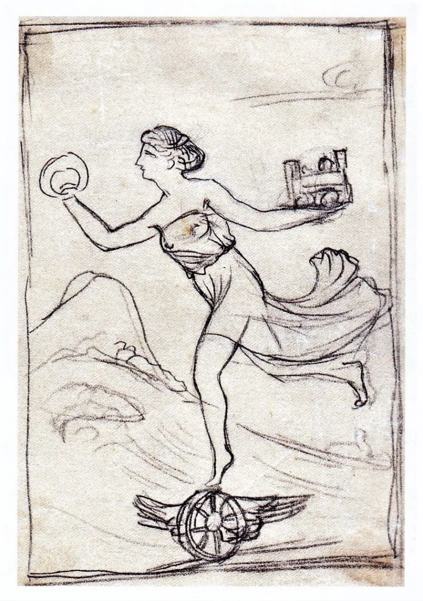 Schiță de plachetă, detail