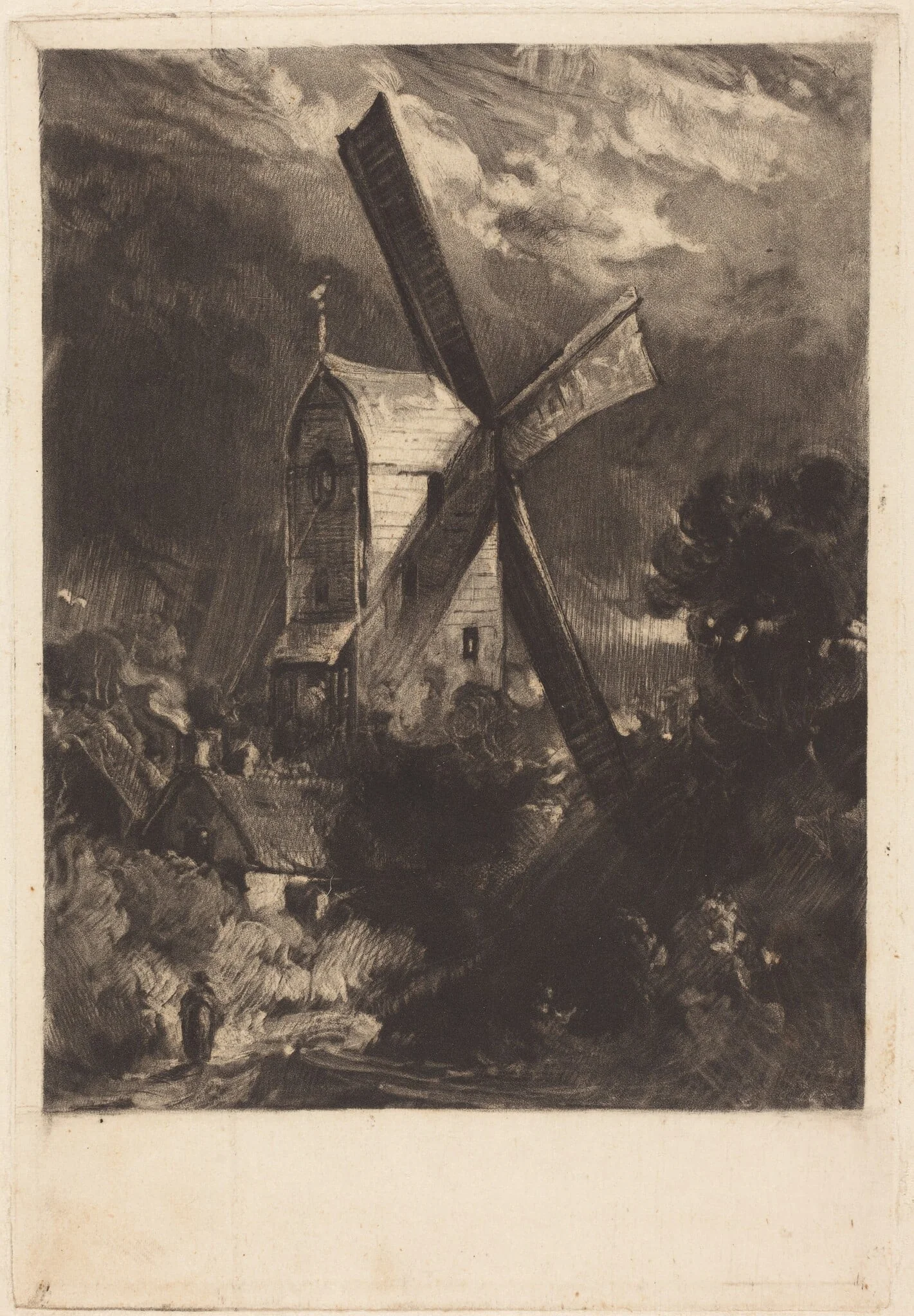 Mill near Brighton, detail