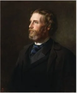 Portrait of Frederic William Burton (1816-1900), Artist and Director of the National Gallery, London, detail