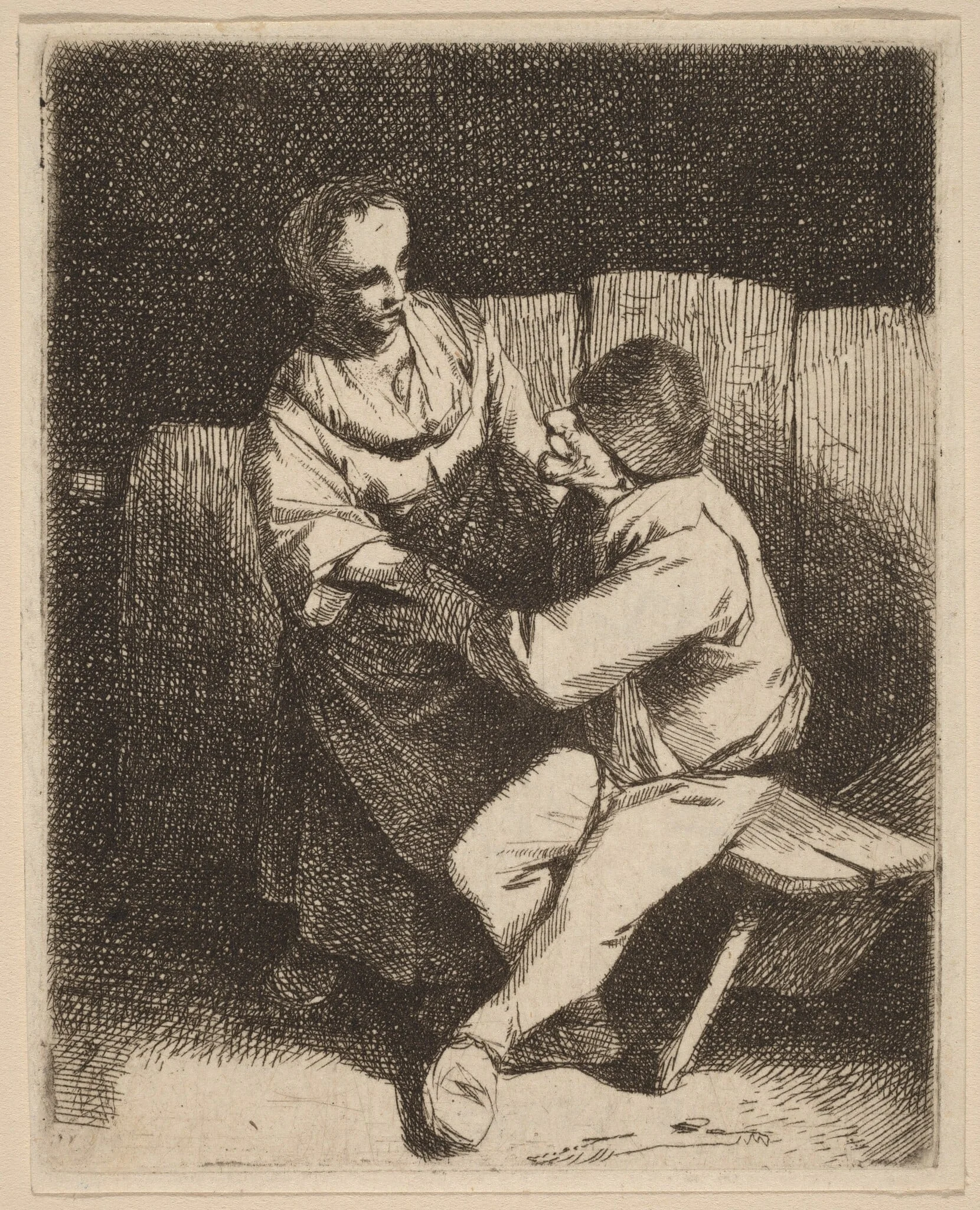 The Refused Caress, detail