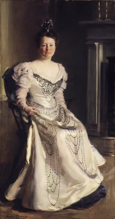 Mrs. Robert Abbe (Catherine Amory Bennett), detail