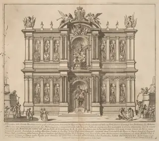 The Seconda Macchina for the Chinea of 1746: The Territories of the Kingdom of Naples, by Miguel de Sorellò, ink, 1746