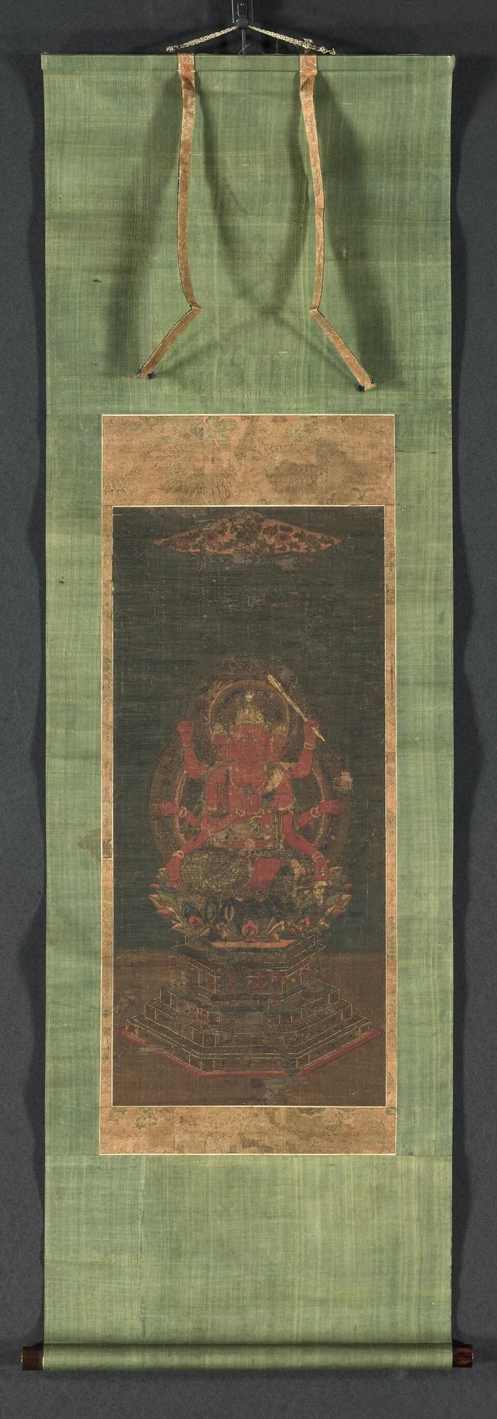 Wisdom King of Passion (Aizen Myōō), detail