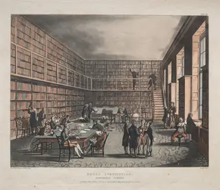 Royal Institution, Albemarle Street, by Thomas Rowlandson, 1809