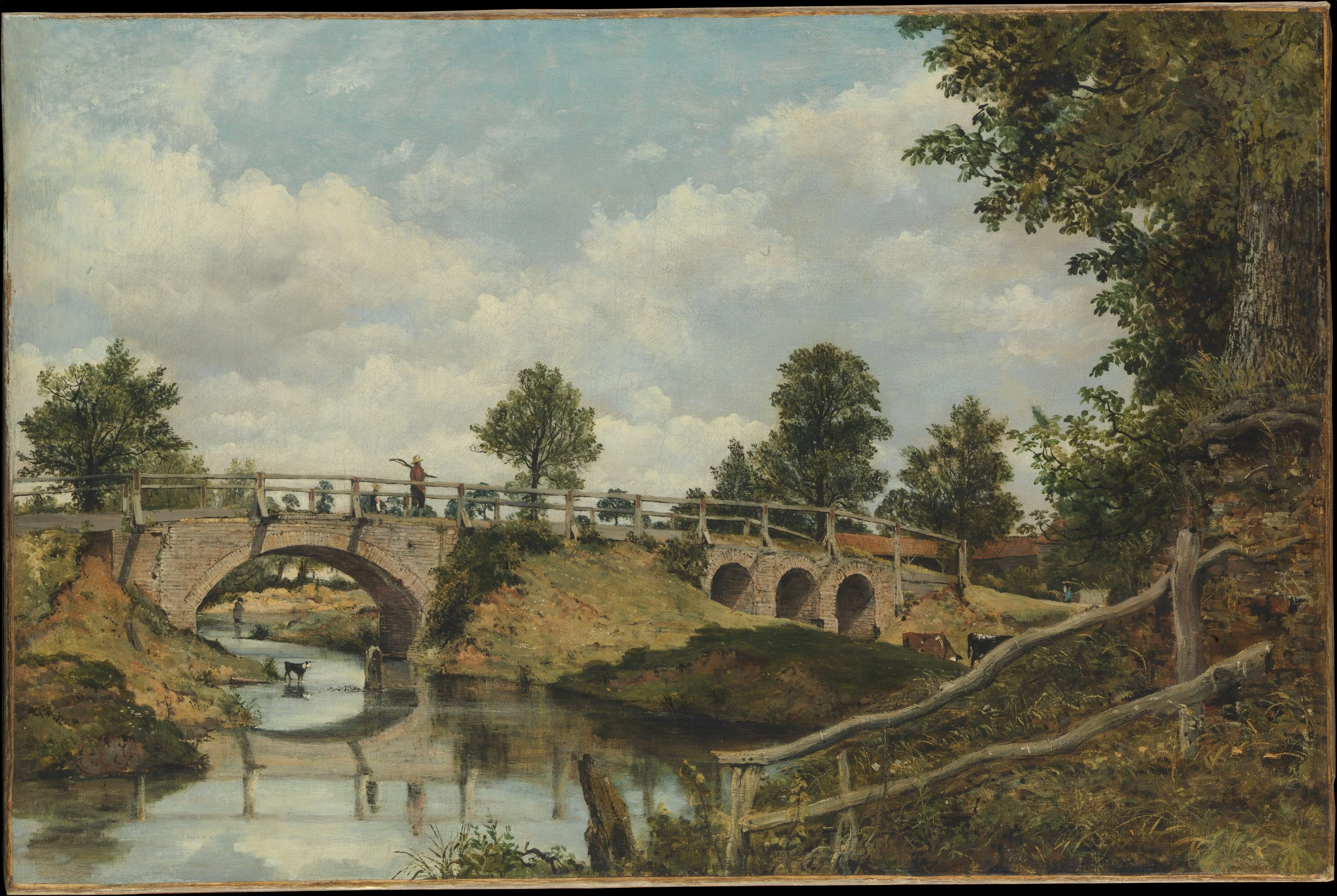 An Old Bridge at Hendon, Middlesex, detail