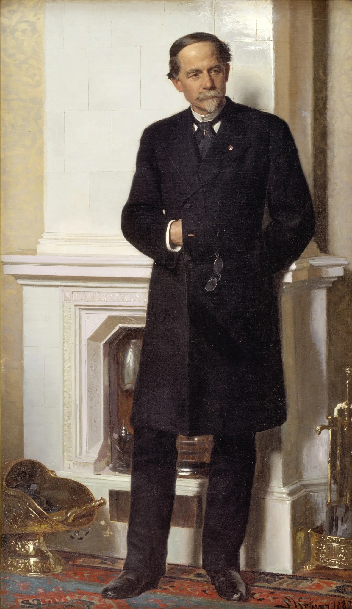 Portrait of the architect Ferdinand Meldahl, detail
