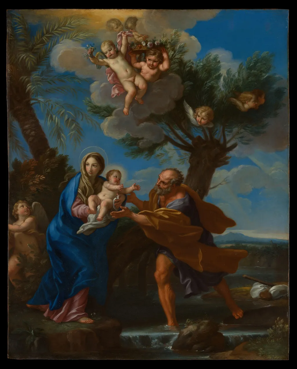 The Flight into Egypt, by Carlo Maratta, oil, 1664