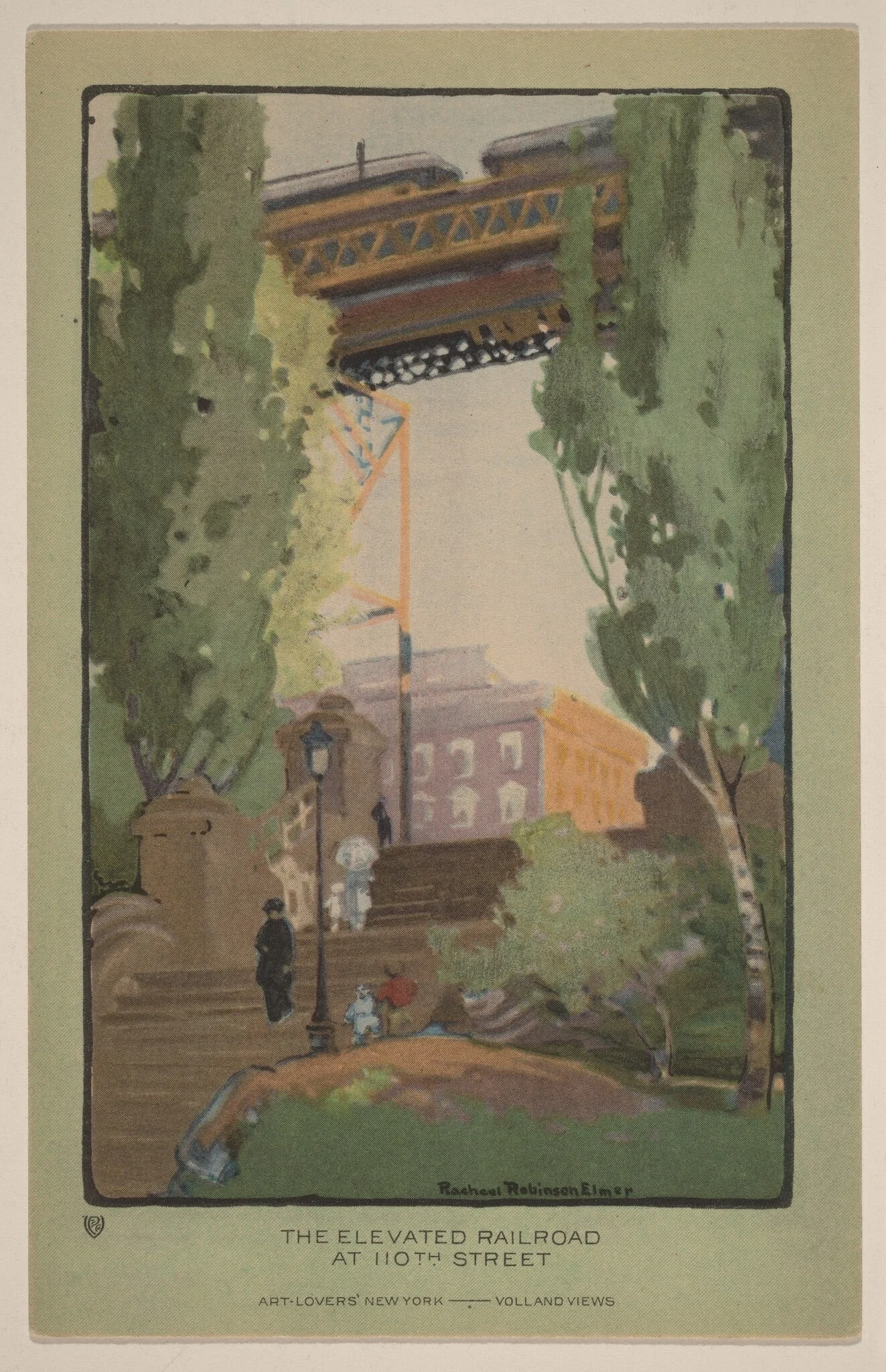 The Elevated Railroad at 110th Street, detail
