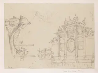 The main entrance to the A-Ma Temple, Macau, by George Chinnery, 16