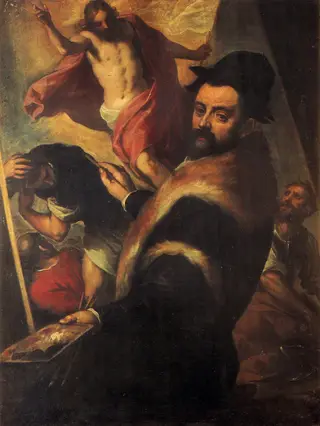 Self-portrait, by Palma il Giovane, oil, 1590