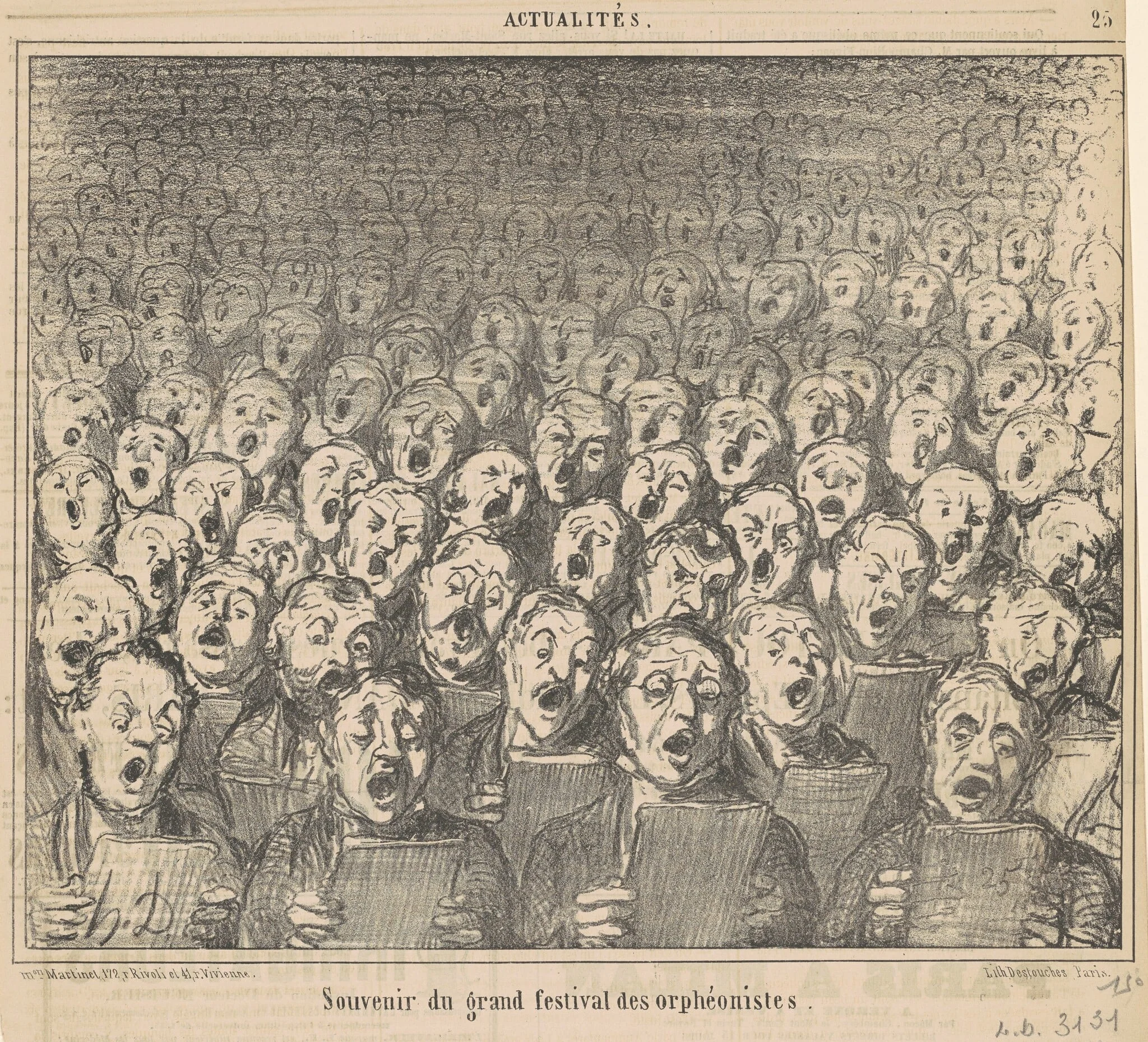 Souvenir du grand festival des orphéonistes, detail