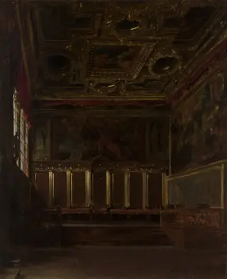 The Hall of Ambassadors in the Doge's Palace in Venice, by Władysław Czachórski, oil, 1873