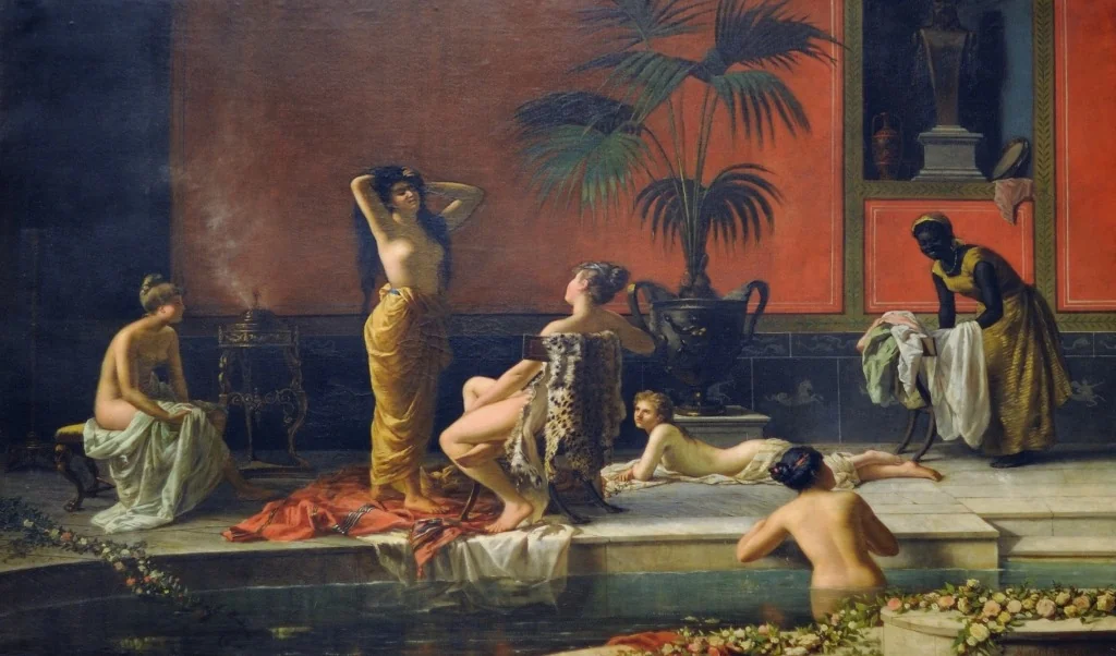 Pompeian bath, detail