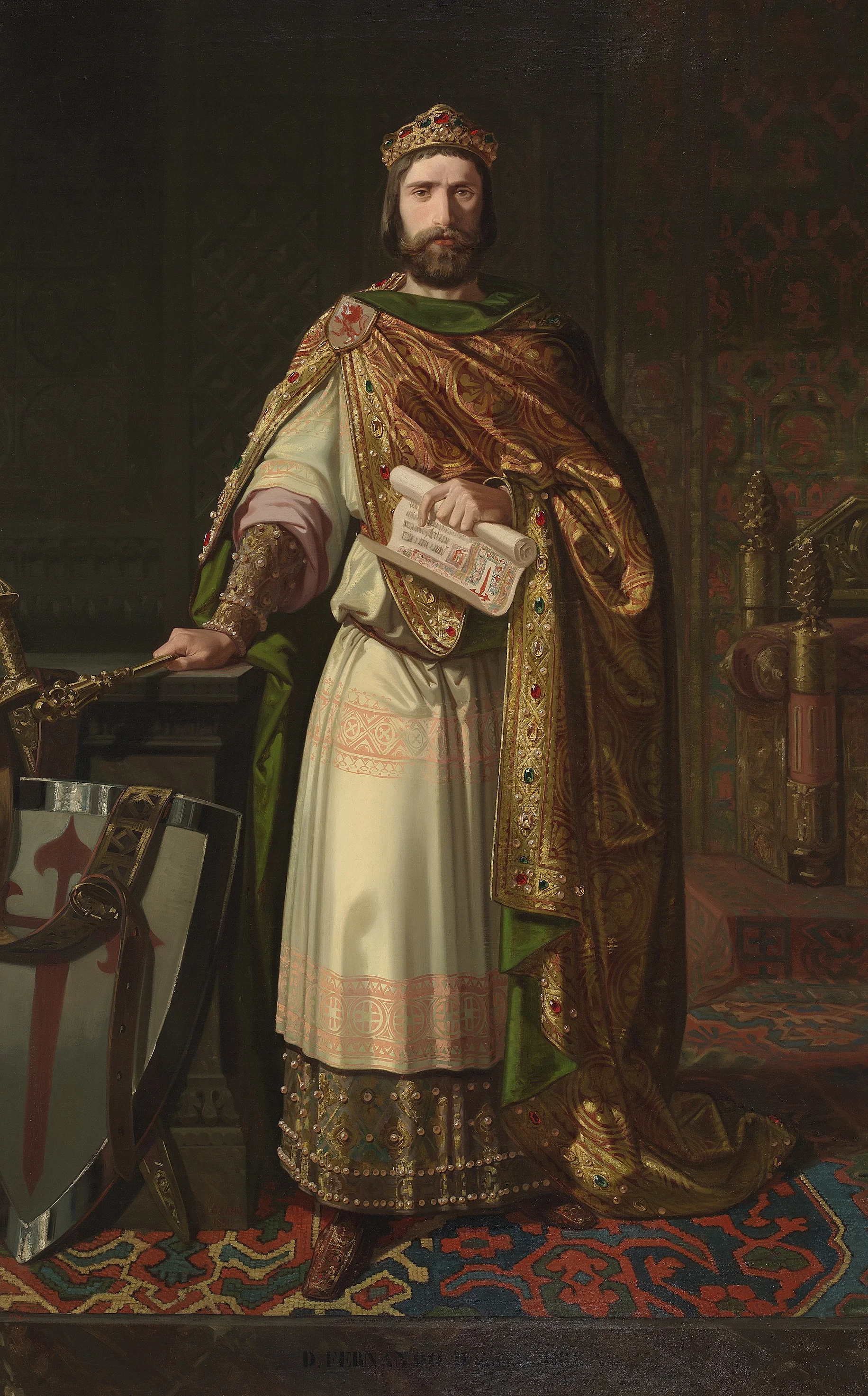 Fernando II rey de León, detail