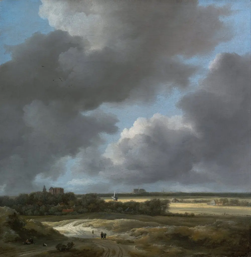 View of Alkmaar, by Jacob van Ruisdael, oil, 1675