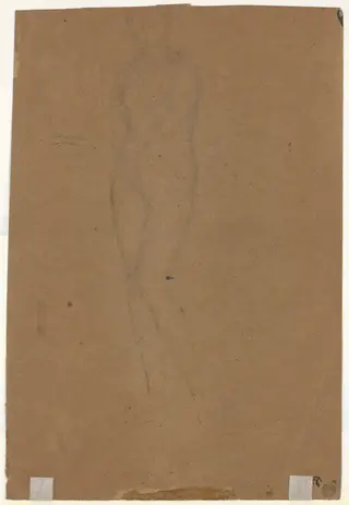 Standing Figure [verso], by James McNeill Whistler, chalk, 1872