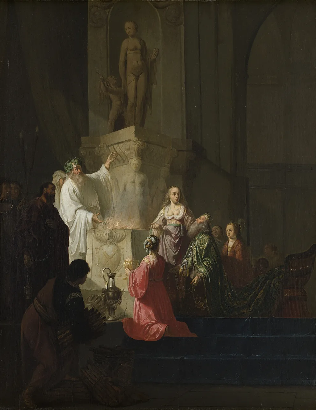 The idolatry of King Solomon, by Willem de Poorter, oil, 1639