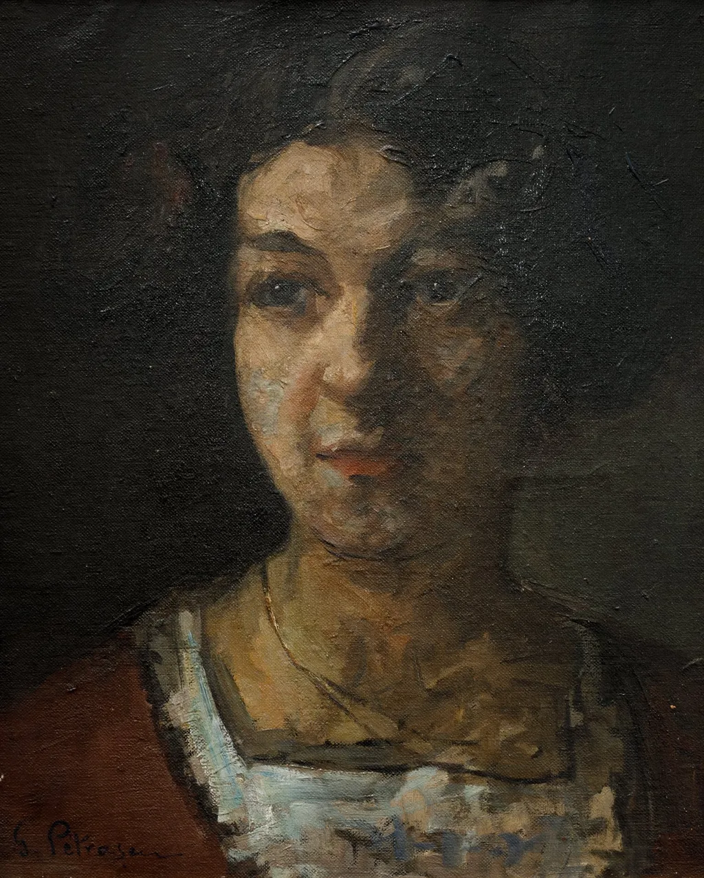 Portret de femeie, by Gheorghe Petrașcu, unspecified, 1850